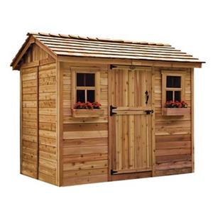 Outdoor Living Today 9-ft x 6-ft Cedar Cabana Garden Shed ,C
