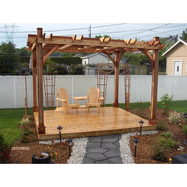 Outdoor Living Today BZ1012 10-ft x 12-ft Cedar Breeze Pergo