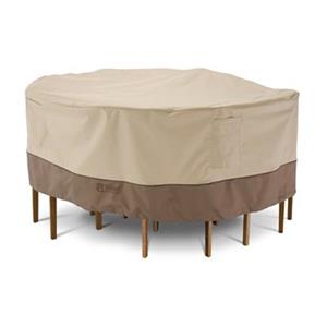 Classic Accessories Veranda 60-in Round Patio Table & Chair Set Cover - Polyester - Beige