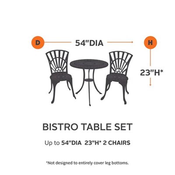 Classic Accessories Veranda 52in Bistro Round Patio Table & Chair Set