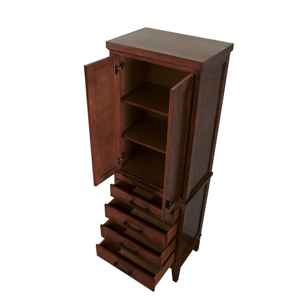 Avanity Madison 24-in W x  71-in H x 16-in D Freestanding Linen Cabinet in Tobacco