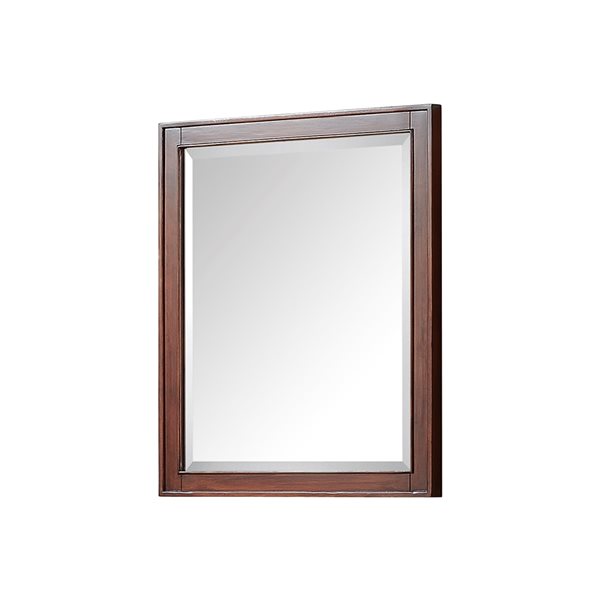 Avanity Madison 28-in W x 32-in H Tobacco Framed Rectangular Wall Mirror