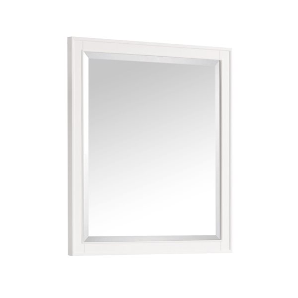 Avanity Madison 36-in W x 32-in H White Framed Rectangular Wall Mirror