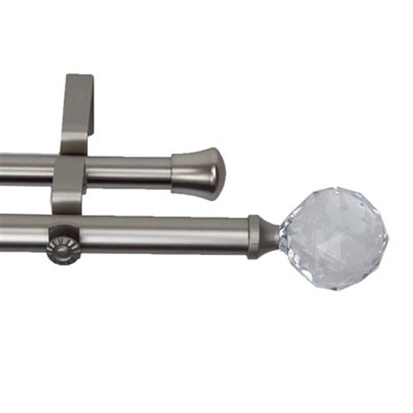 Rod Desyne Modern Faceted Double Curtain Drapery Hardware,47