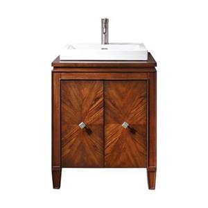 Avanity Brentwood 24-in Brown Single Sink Bathroom Vanity with Brown Wood Top