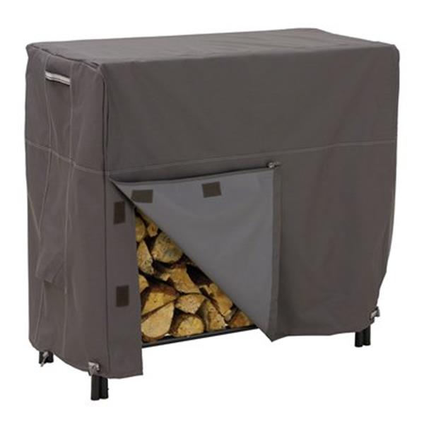 Classic Accessories Ravenna 96-in Log Rack Cover - Polyester - Dark Taupe
