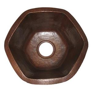 Novatto TCB-004AN Navarre Hexagon Copper Bar and Prep Sink,T