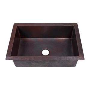 Novatto Guadalajara Single Copper Kitchen Sink-TCK-002AN