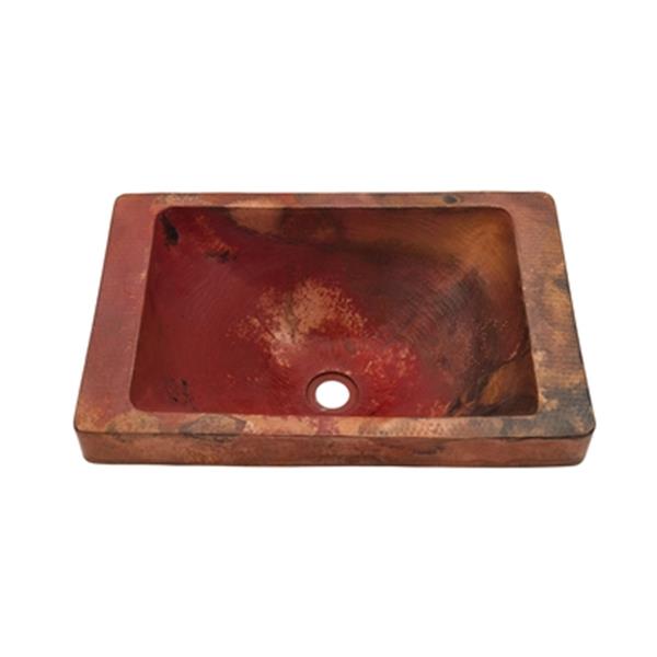 Novatto Santa Cruz Rectangle Surface Mount Copper Sink,TCU-0