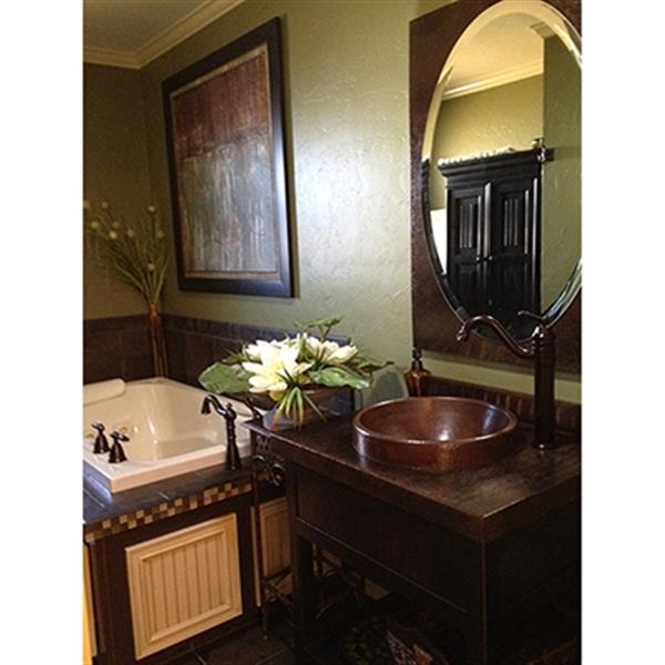 Novatto Granada Round Surface Mount Copper Sink,TCU-014AN