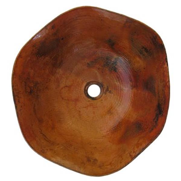 Novatto Andulusia Pentagon Shaped Copper Bath Vessel Sink,TC