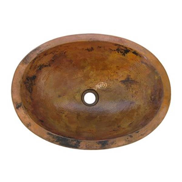 Novatto Montevideo Oval Double Wall Copper Vessel Sink,TCV-0
