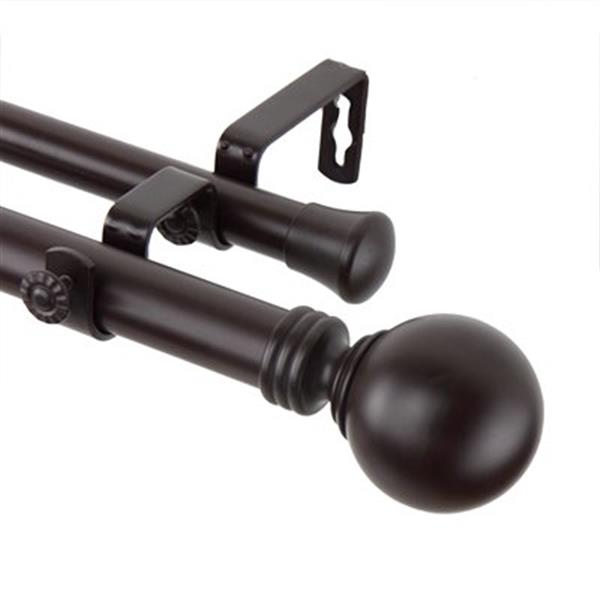 Rod Desyne Globe Double Curtain Rod,100-01-996-D