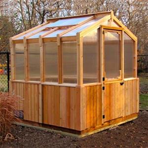 Outdoor Living Today 8-ft x 8-ft Cedar Greenhouse,CGH88
