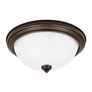Sea Gull Lighting 3-Light Fluorescent Flush Mount Ceiling