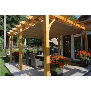 Outdoor Living Today Cedar Breeze Pergola- 12-ft x 16-ft - Beige