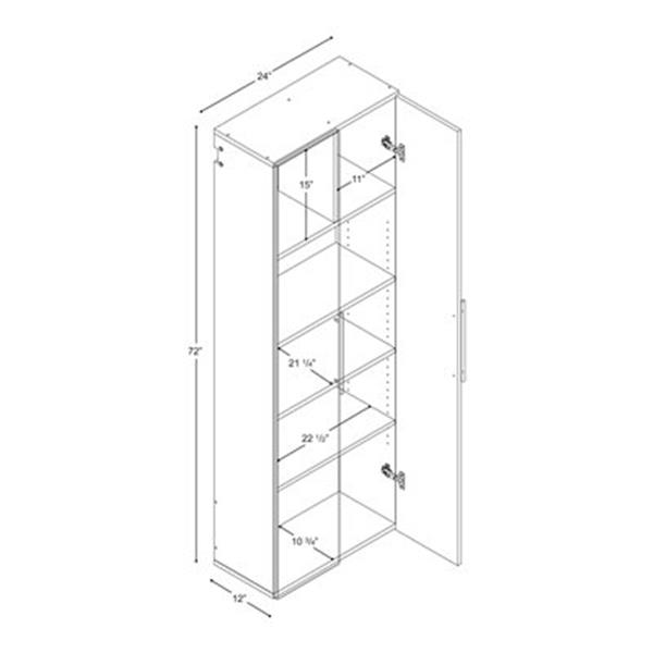 Prepac Furniture HangUps Large Storage Cabinet,GSCW-0706-2K