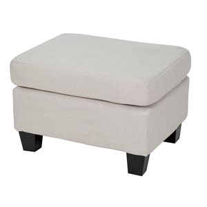 Best Selling Home Décor Rosella Modern Off-white Polyester Rectangle Ottoman