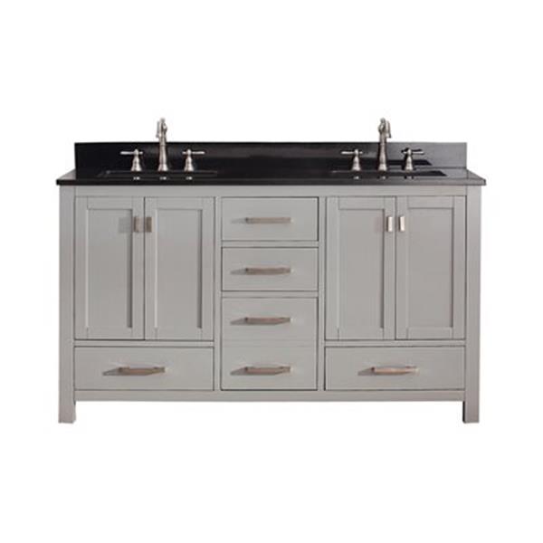 Avanity Modero 60-in Chilled Grey Double Sink Bathroom Vanity with ...