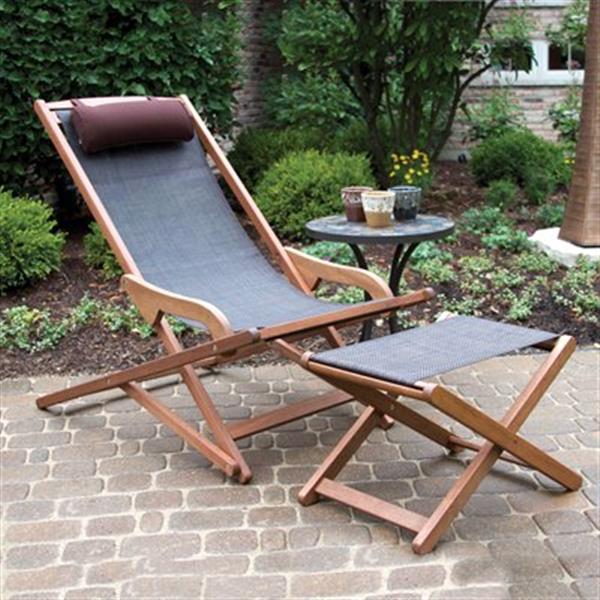 outdoor interiors eucalyptus swing lounger