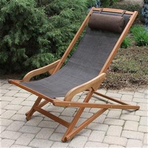 Outdoor Interiors SL10060 Sling Swing Lounger with Brown Pil