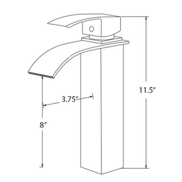 Novatto Waterfall Vessel Faucet-GF-136BN