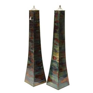Outdoor Interiors 50300AST DecoraFlame Large Pyramid Torch (