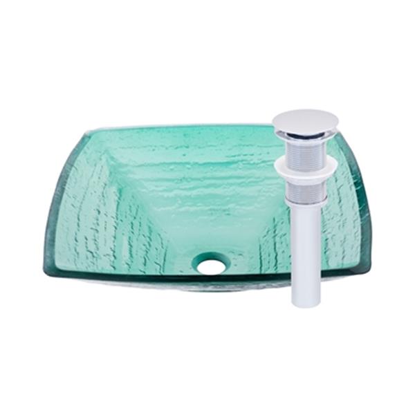 Novatto Sauna Square Vessel Sink Set,TIS-286GCH