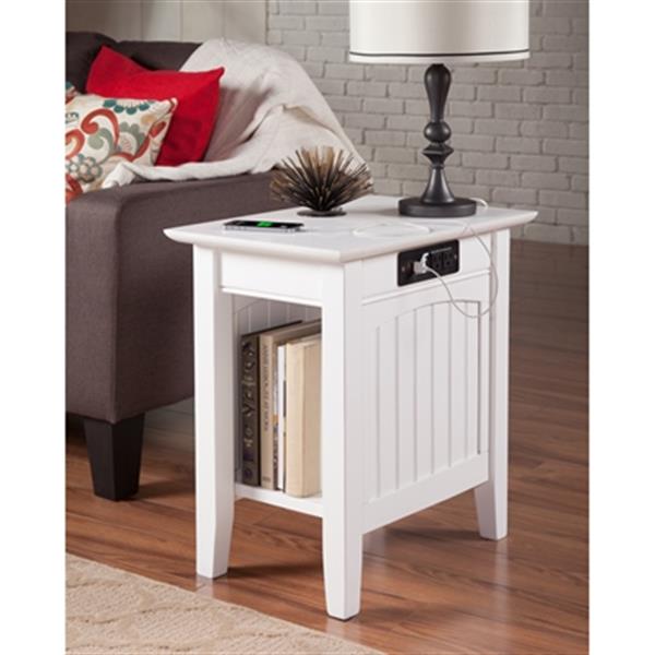 AFI Furnishings Nantucket Chair Side Table with Charger,A