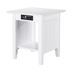 Atlantic Furniture Nantucket End Table with Charger,AH14312