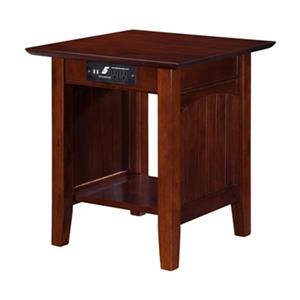 Atlantic Furniture Nantucket End Table with Charger,AH14314