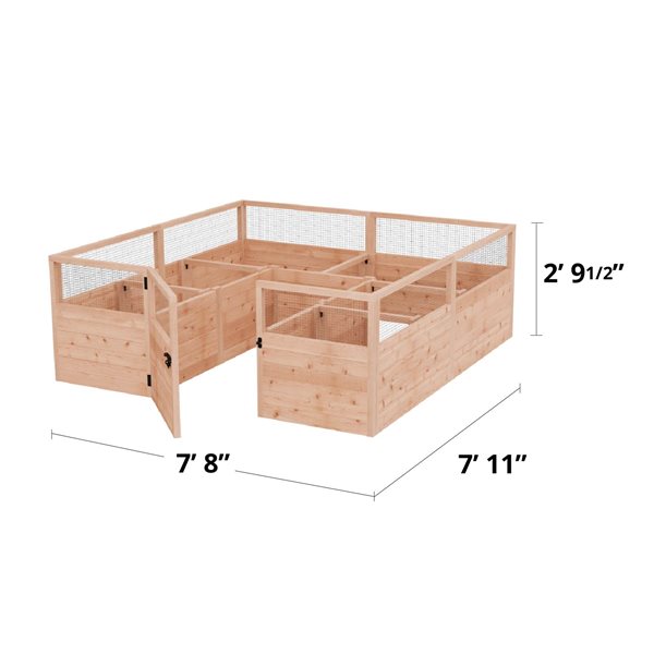 Outdoor Living Today 8-ft x 8-ft Western Red Cedar Raised Garden Bed