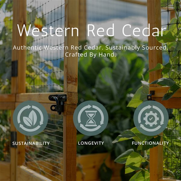 Outdoor Living Today 8-ft x 8-ft Western Red Cedar Raised Garden Bed
