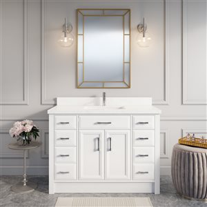 Spa Bathe Calumet Bathroom Vanity with Countertop - 48-in - White