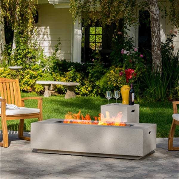 Best Ing Home Decor Santos 56 In, Best Outdoor Propane Fireplace