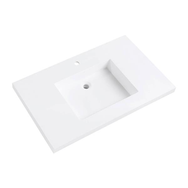 Avanity 37-in VersaStone Solid Surface Vanity Top-VUT37WT