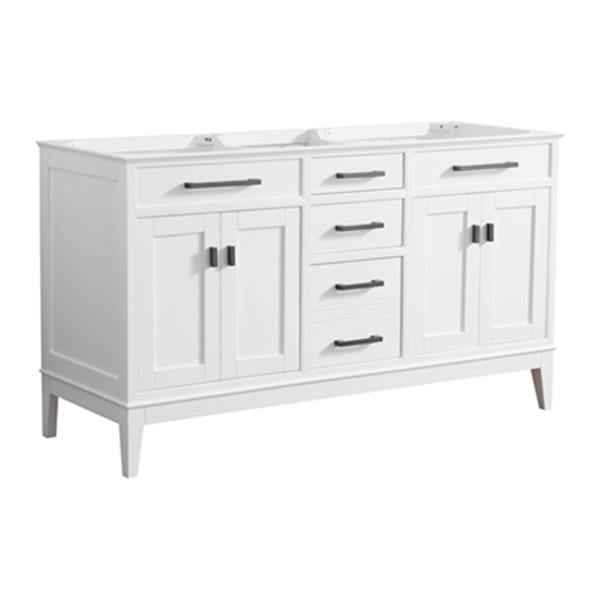 Avanity Madison 60-in White Bathroom Vanity Cabinet