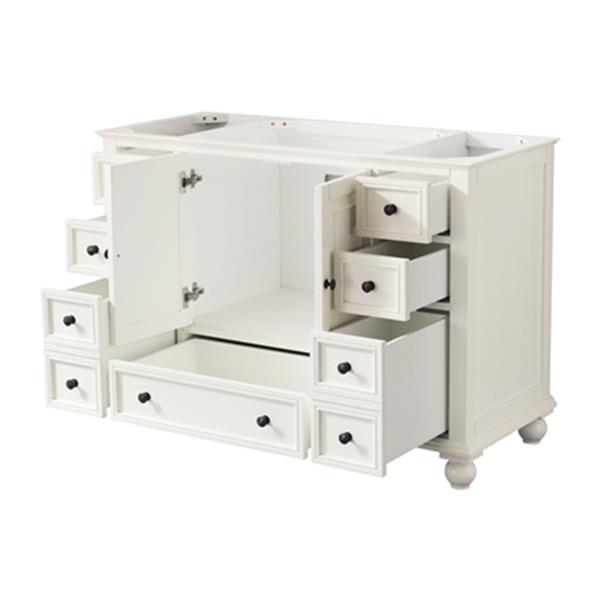 Avanity Thompson 48-in French White Bathroom Vanity Cabinet