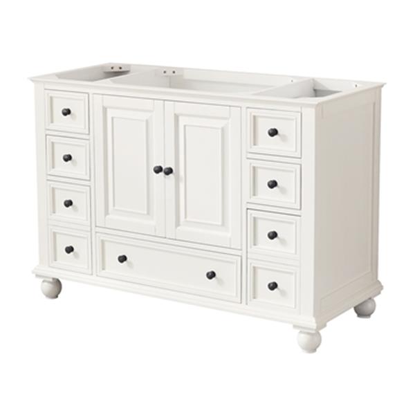 Avanity Thompson 48-in French White Bathroom Vanity Cabinet