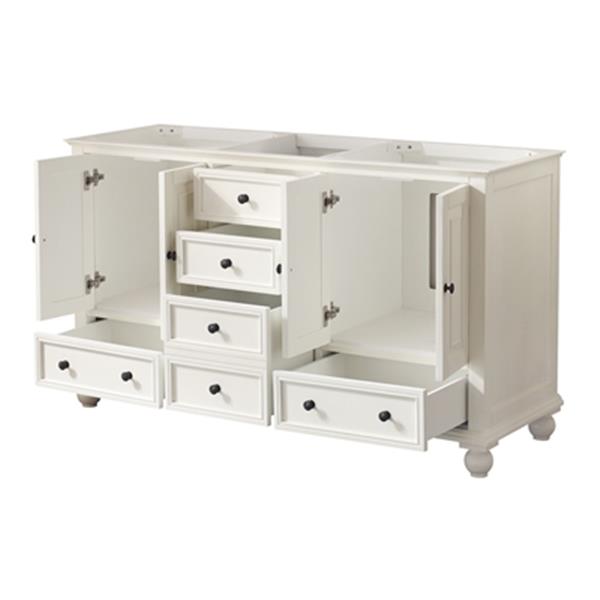 Avanity Thompson 60-in French White Bathroom Vanity Cabinet