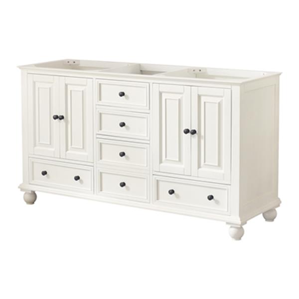 Avanity Thompson 60-in French White Bathroom Vanity Cabinet