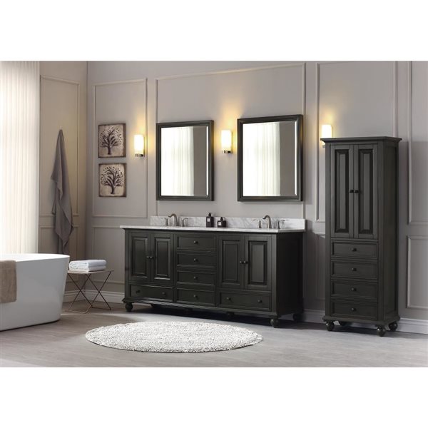 Avanity Thompson 72-in Charcoal Glaze Bathroom Vanity Cabinet