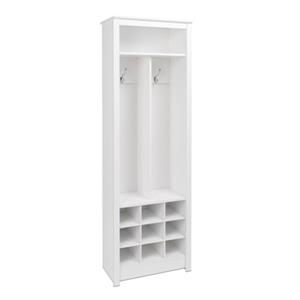 Prepac Furniture Space-Saving Entryway Organizer with Shoe S