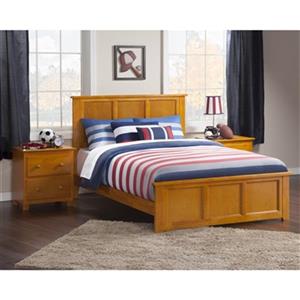 Atlantic Furniture Madison Full Traditional Bed with Matching Foot Board in Caramel