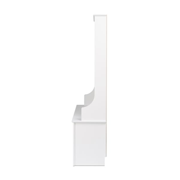 Portemanteau avec rangement fermé, 38" x 68", blanc
