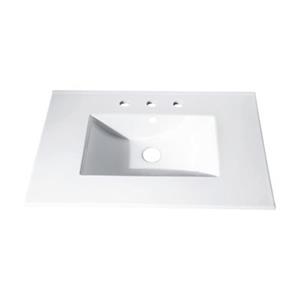 Avanity 37-in Vitreous China Top Self Rimming Bathroom Sink,