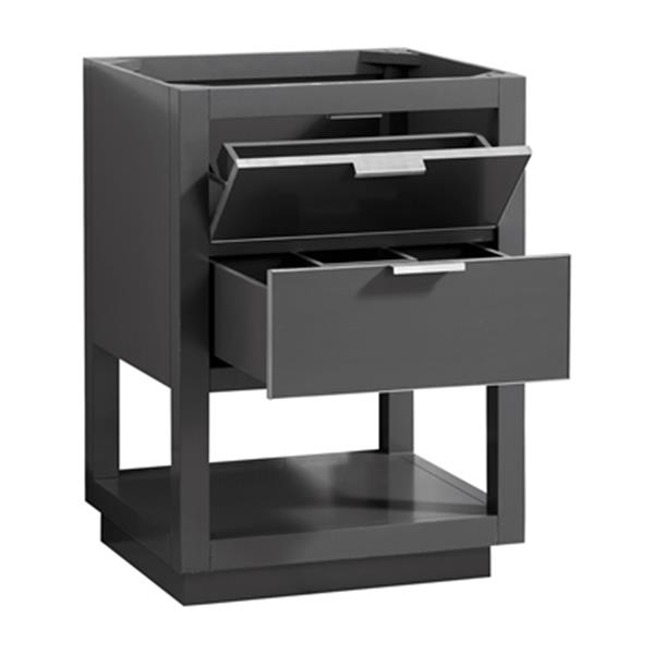 Avanity Allie 24-in Twilight Grey Bathroom Vanity Cabinet with Silver Hardware