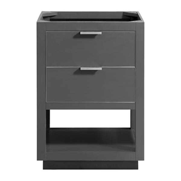 Avanity Allie 24-in Twilight Grey Bathroom Vanity Cabinet with Silver Hardware