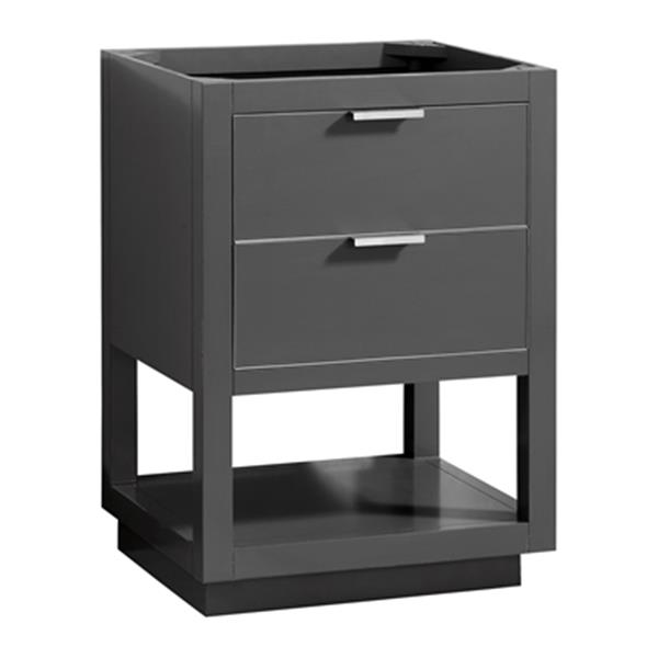 Avanity Allie 24-in Twilight Grey Bathroom Vanity Cabinet with Silver Hardware