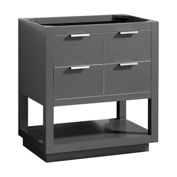 Avanity Allie 30in Twilight Grey Bathroom Vanity with Silver